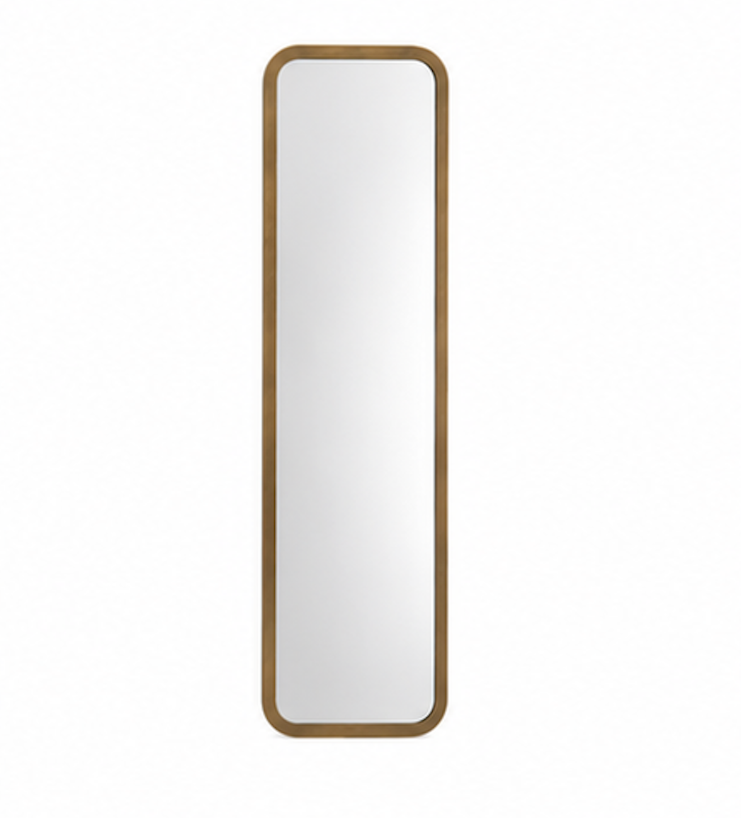 Speil vintage square brass 31x122 cm