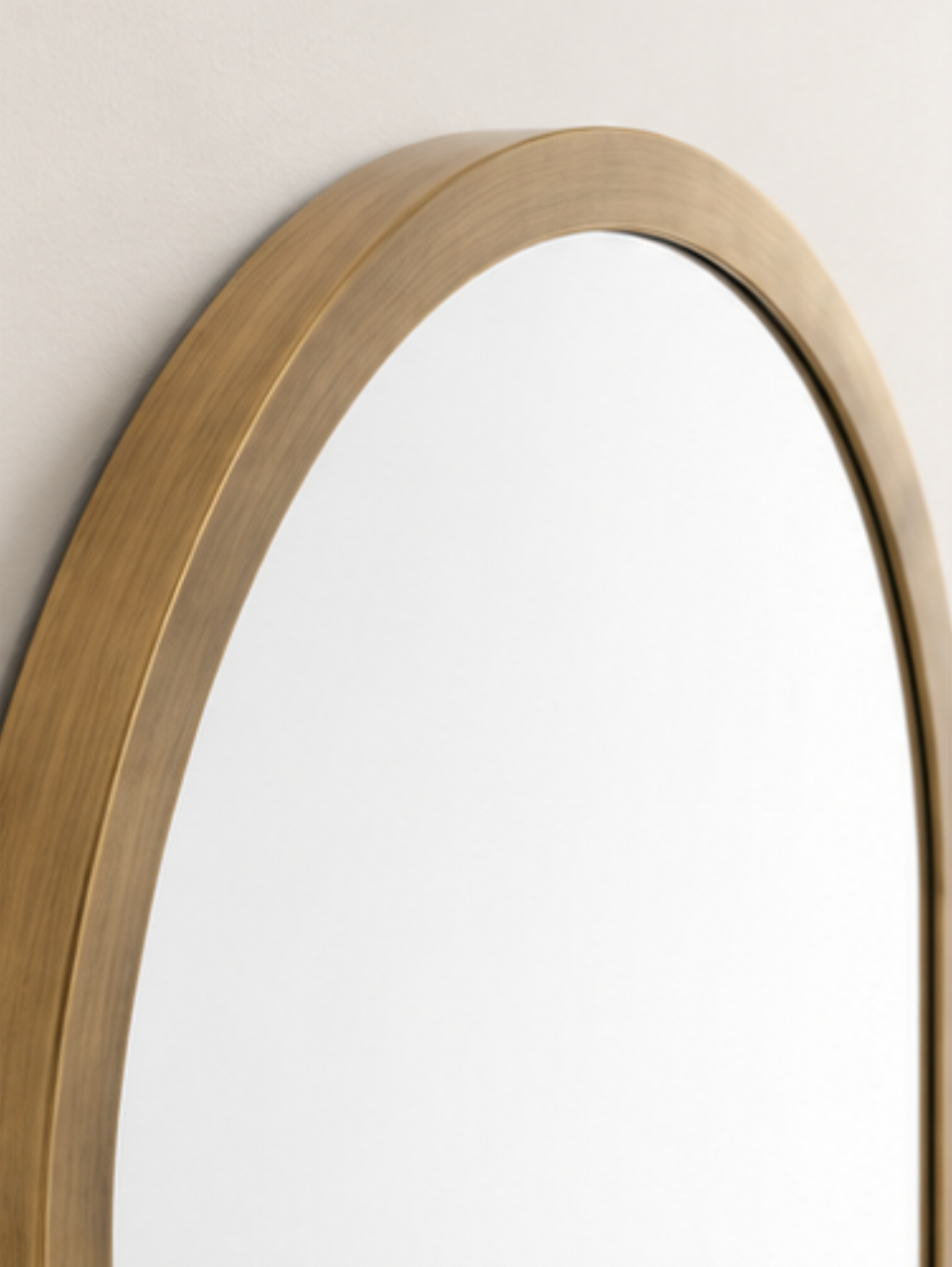 Speil vintage oval brass 40x90 cm