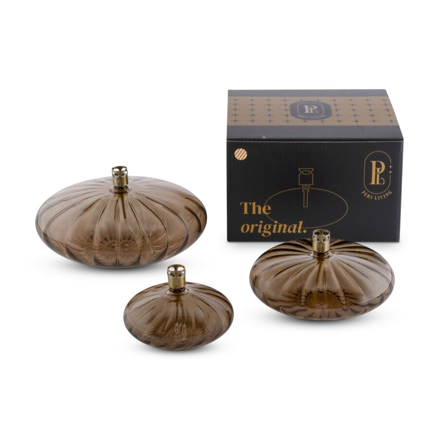 Oljelampe Disc elegant champagne brass, Medium