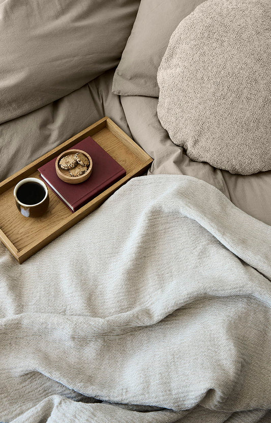 Stone bed linen greige, sengetøy 140x220/ 50x70