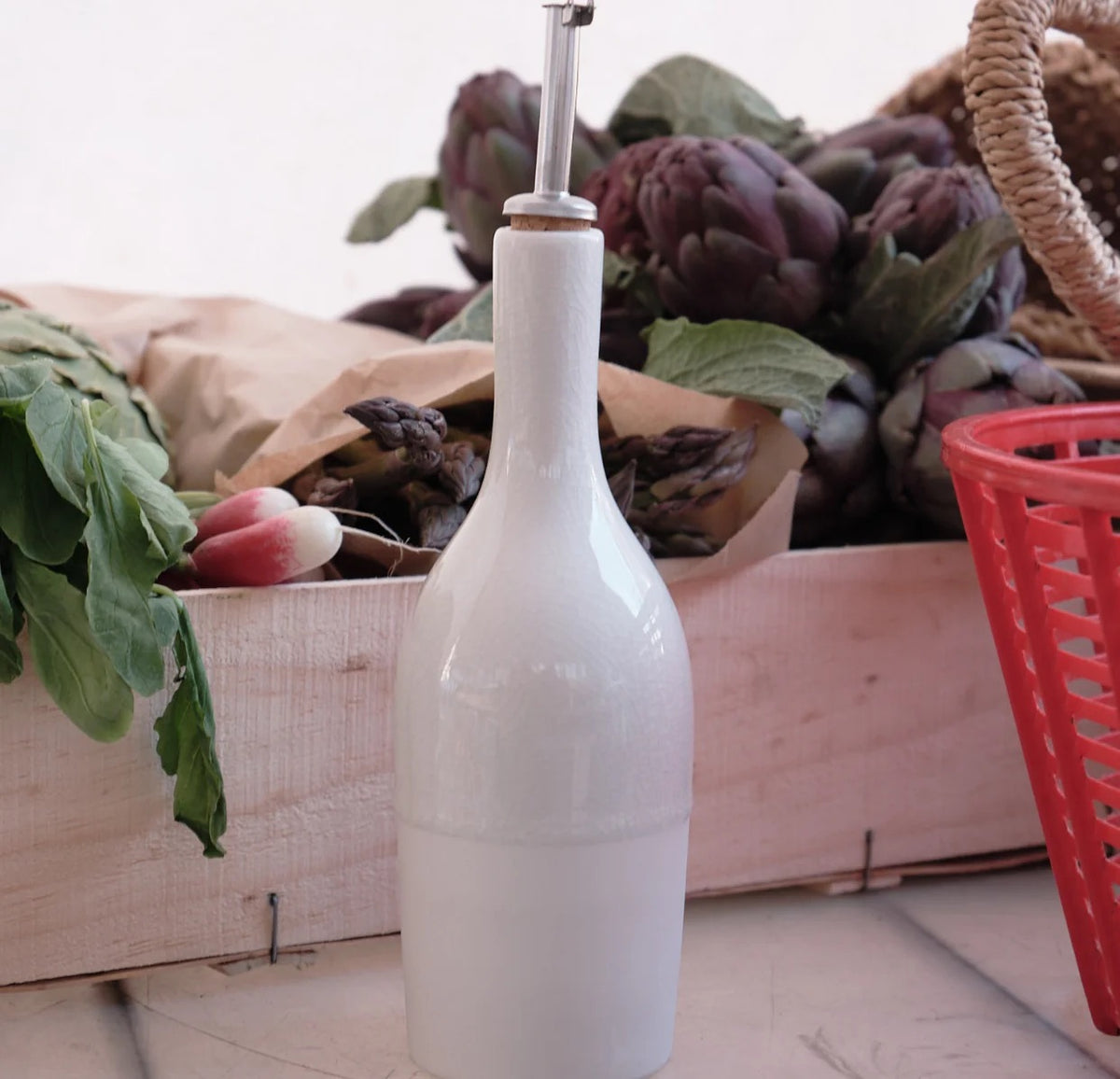 Oil bottle Tourron opal