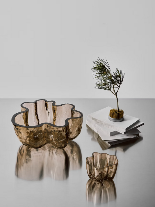 Crackle votive taupe 58 mm