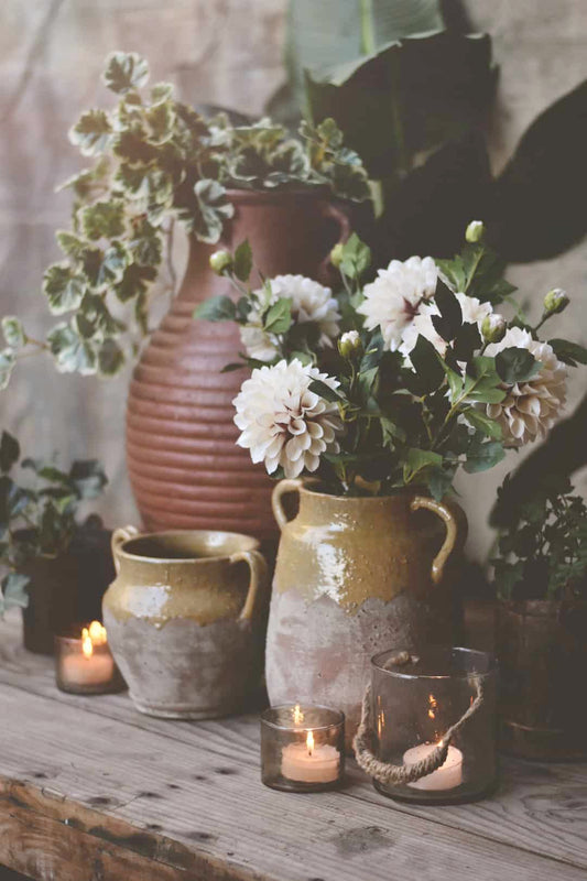 Vintage urne med hank H19 cm