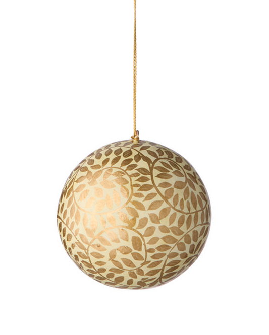 Julekule Gaya, blader krem/gull