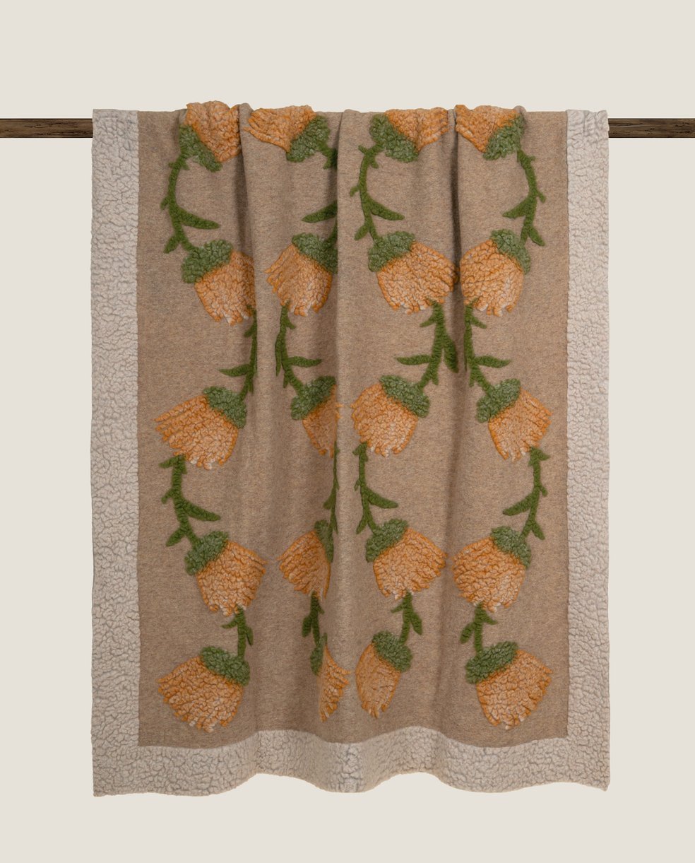 Soft Boiled Wool Zafferano pledd, 150x190