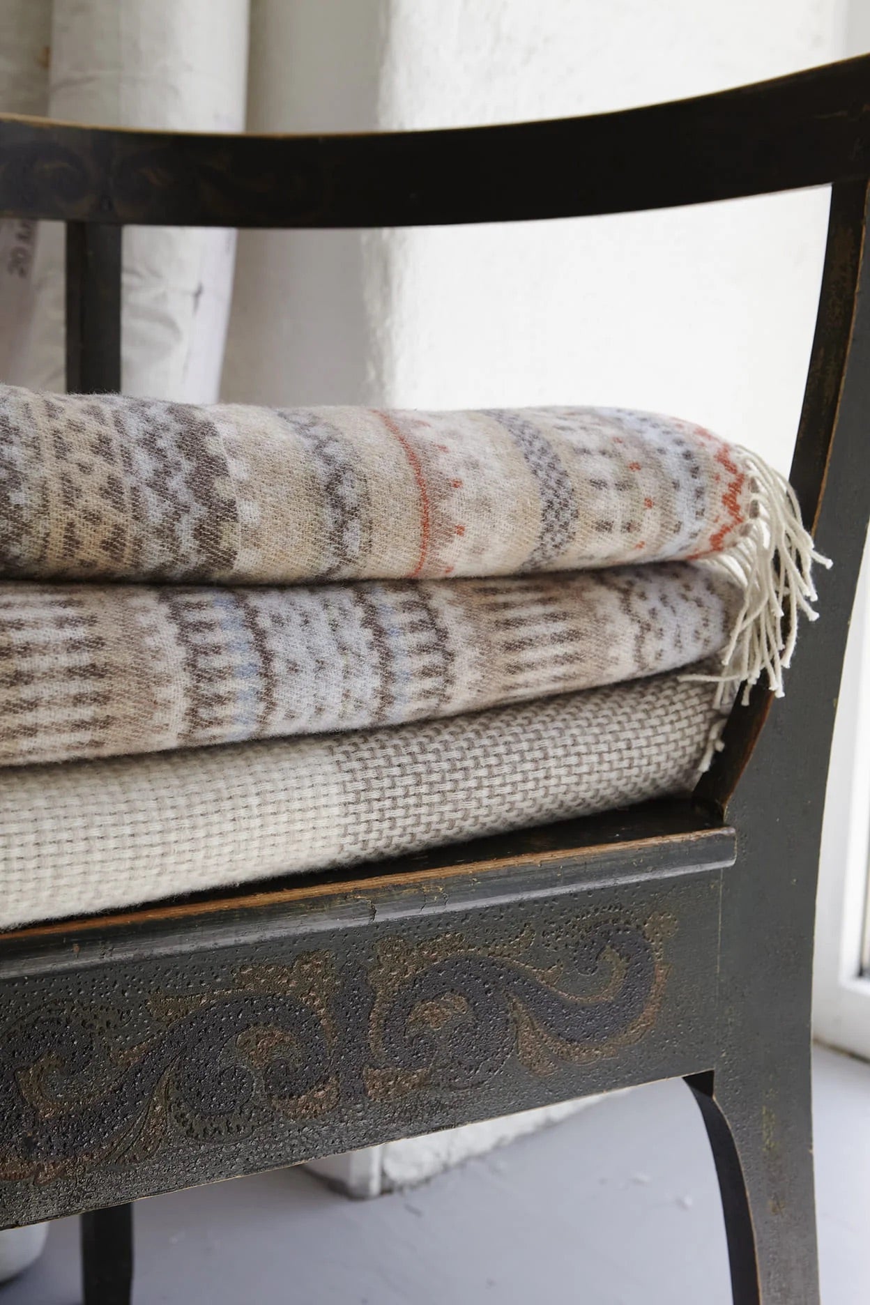 Aria throw, 130x190 cm, green beige