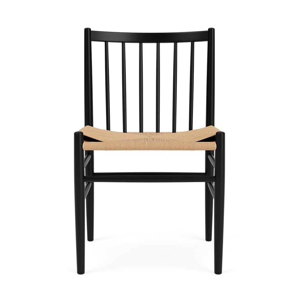 J80 spisestol Jet black beech/ natur