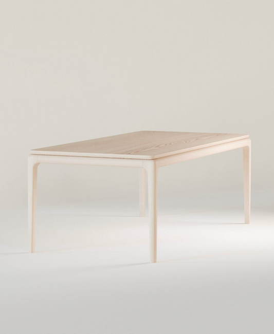 Floating spisebord 220x100xH74 cm, Gråbrun oljet ask