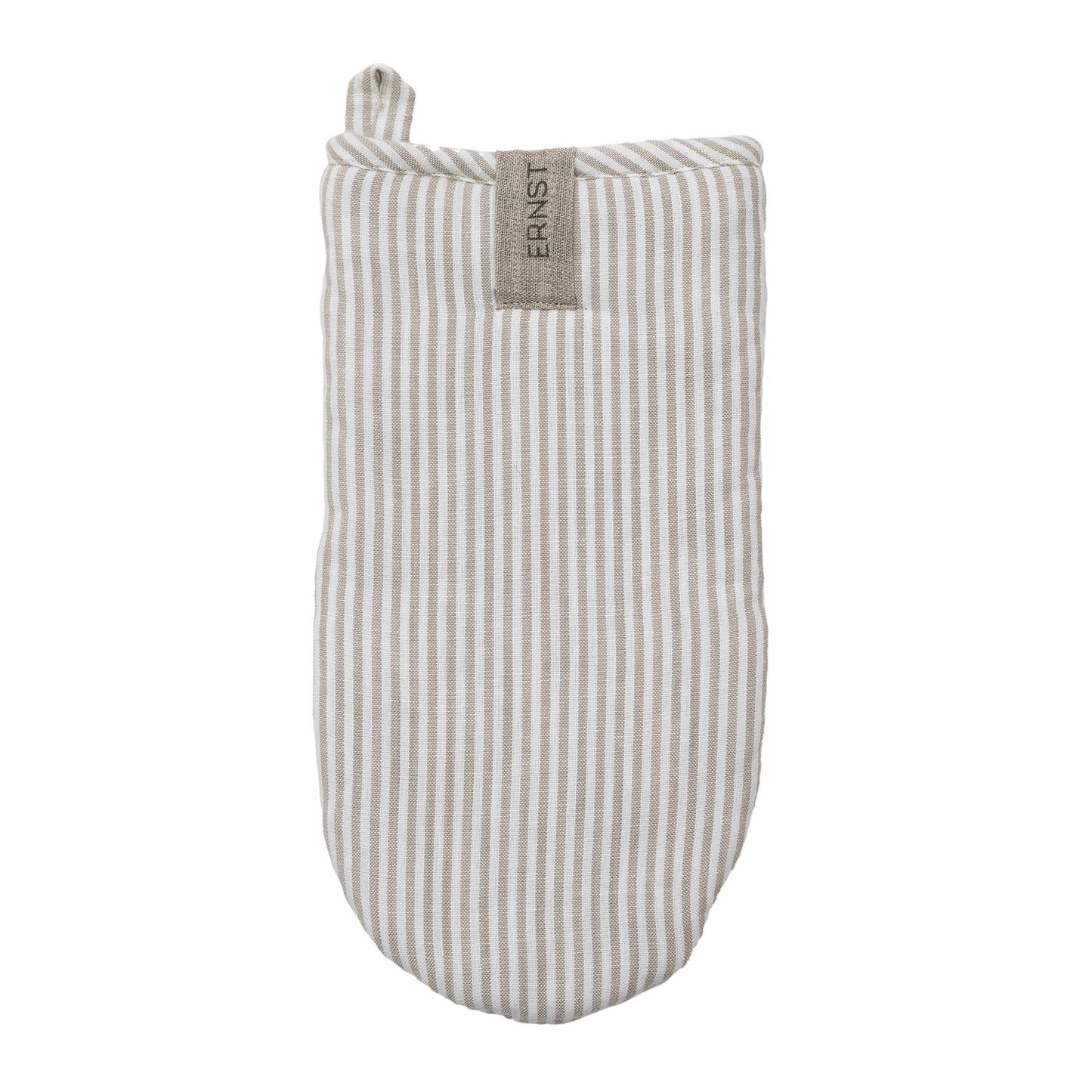 grytevott beige og hvite striper