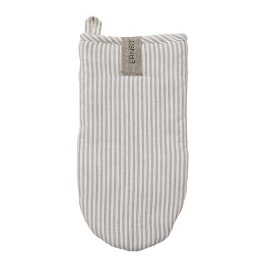 grytevott beige og hvite striper