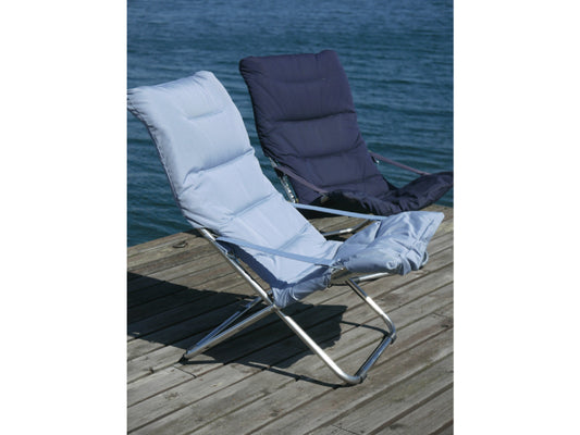 Fiesta Texfil med pute Solstol, Støvet blå