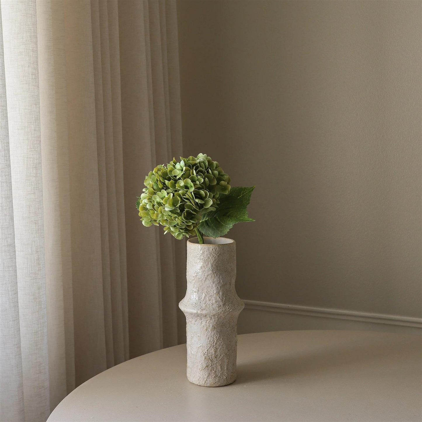 Moss green hydrangea flower