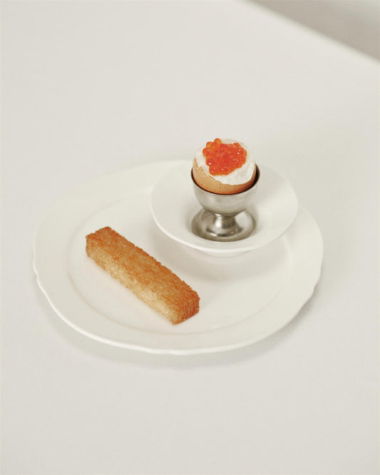 Deep side plate S white silhouette