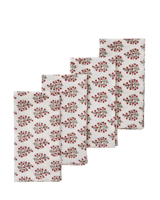 Tøyservietter Samira Scarlet 4/pk