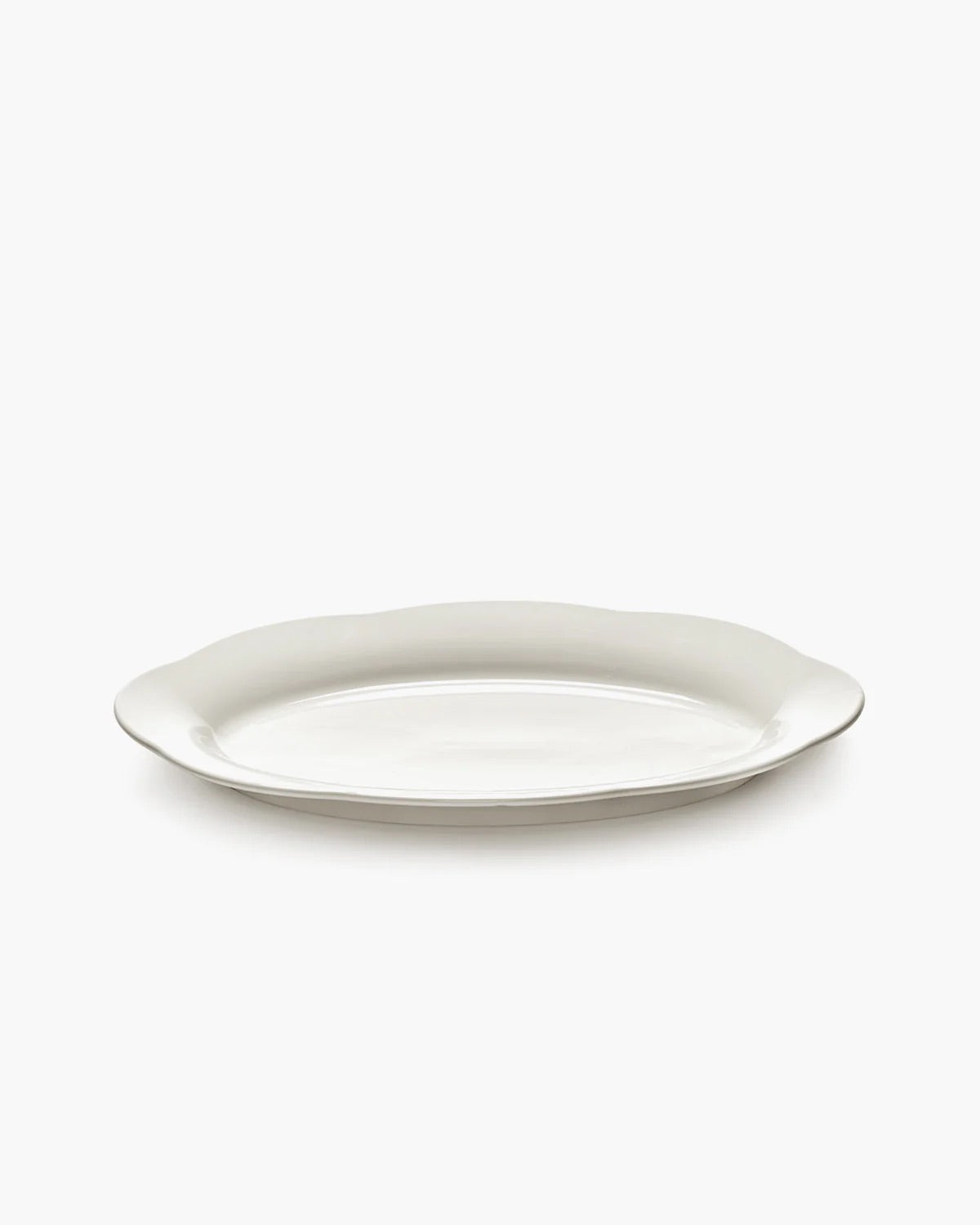 Dyp oval tallerken L white silhouette