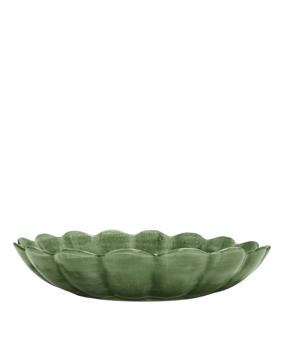 Oyster skål 31cm, Forest Green