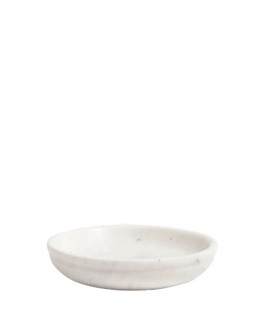 Marble skål, hvit marmor ø10 cm