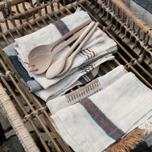 Perry linserviett multi stripe 42x42 cm