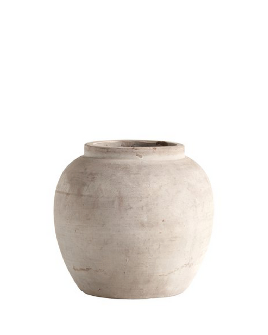 Leirvase Ø26xH24 cm, sand