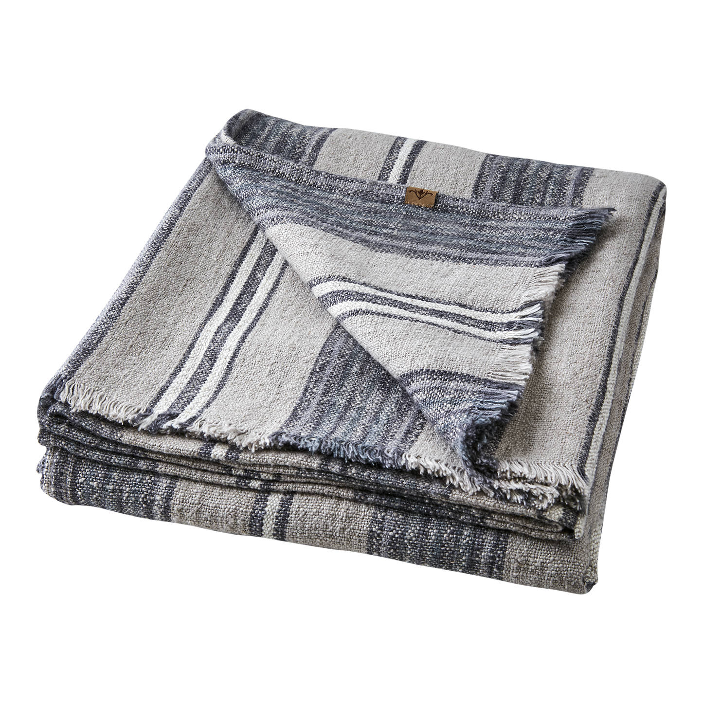 Hilda pledd/duk, 350x140 cm, blå/grå