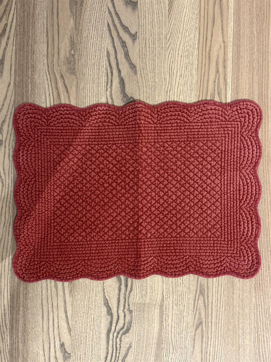 Bordbrikke avlang velur Burgunder