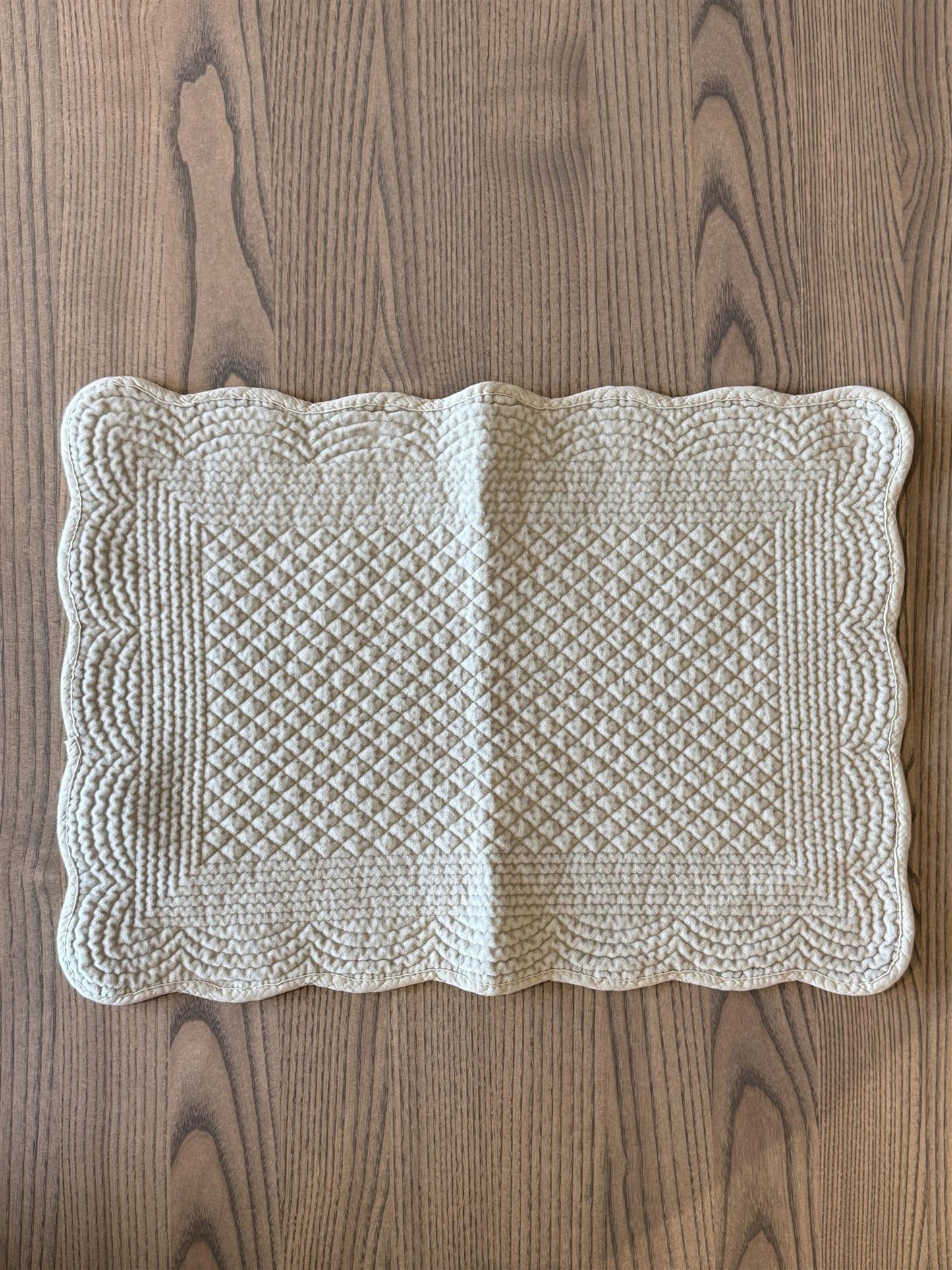 Bordbrikke avlang velur Grey beige