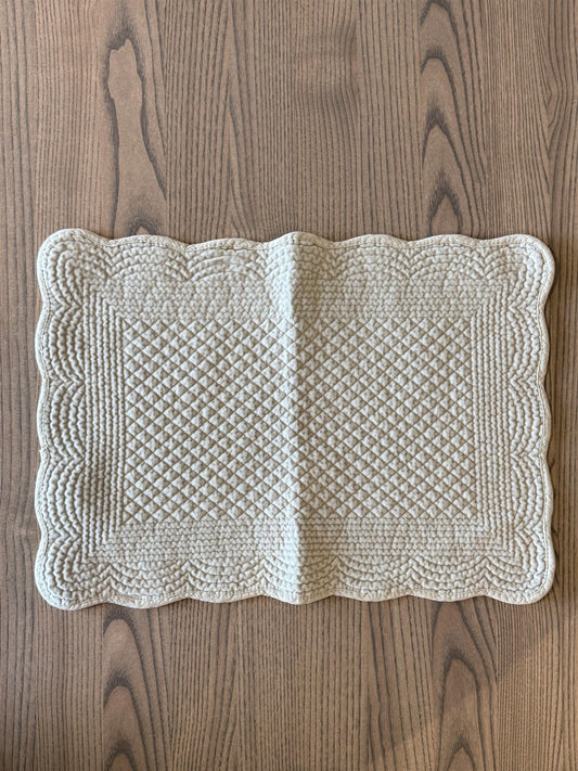 Bordbrikke avlang velur Grey beige