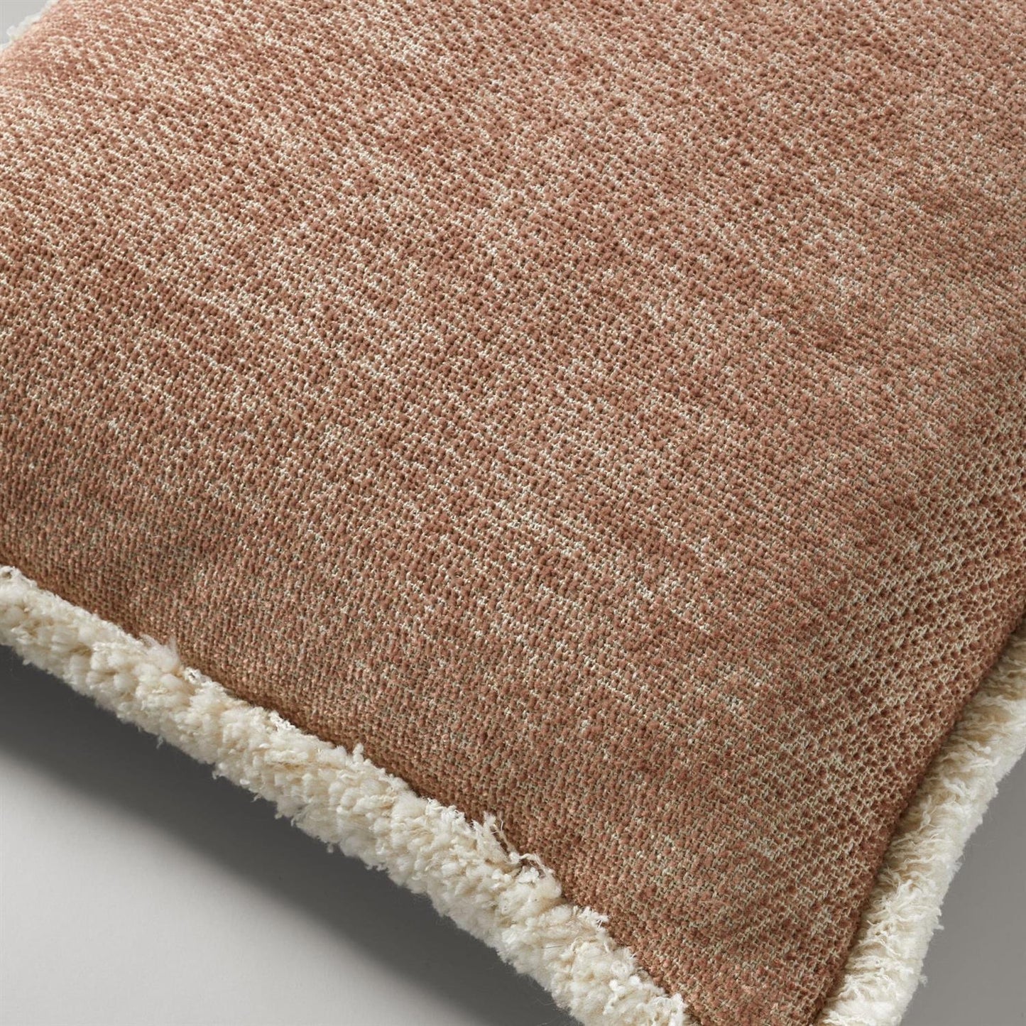 Ari chenille fringe pynepute, 50x50 vintagepink
