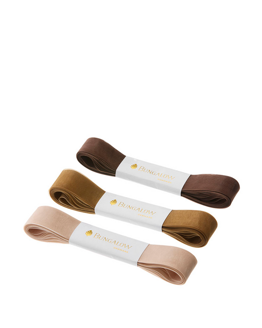 Ribbon Organza 22mm Sand 3pk