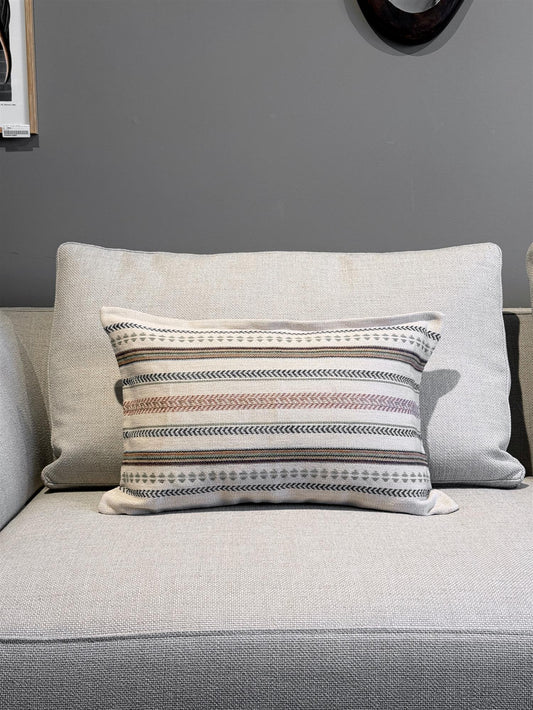 Pyntepute Mulberry Racing stripe denim 40x60 cm