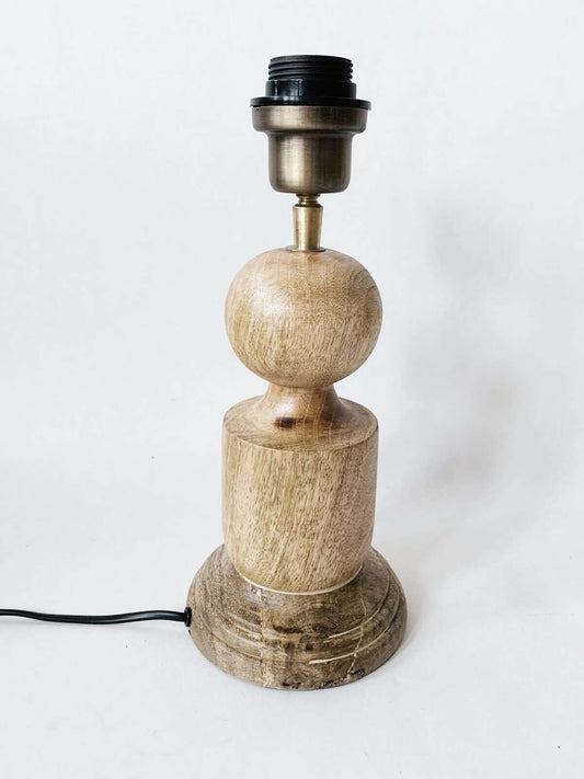 Lampefot tre rund h 33xd 14 cm