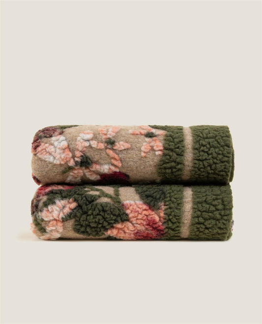 Soft Boiled Wool Greenery Arazzo pledd, 150x190