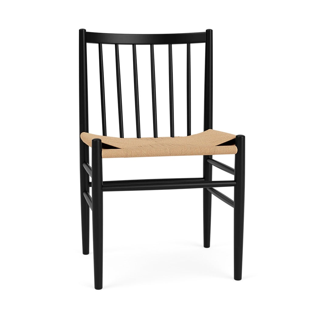J80 spisestol Jet black beech/ natur