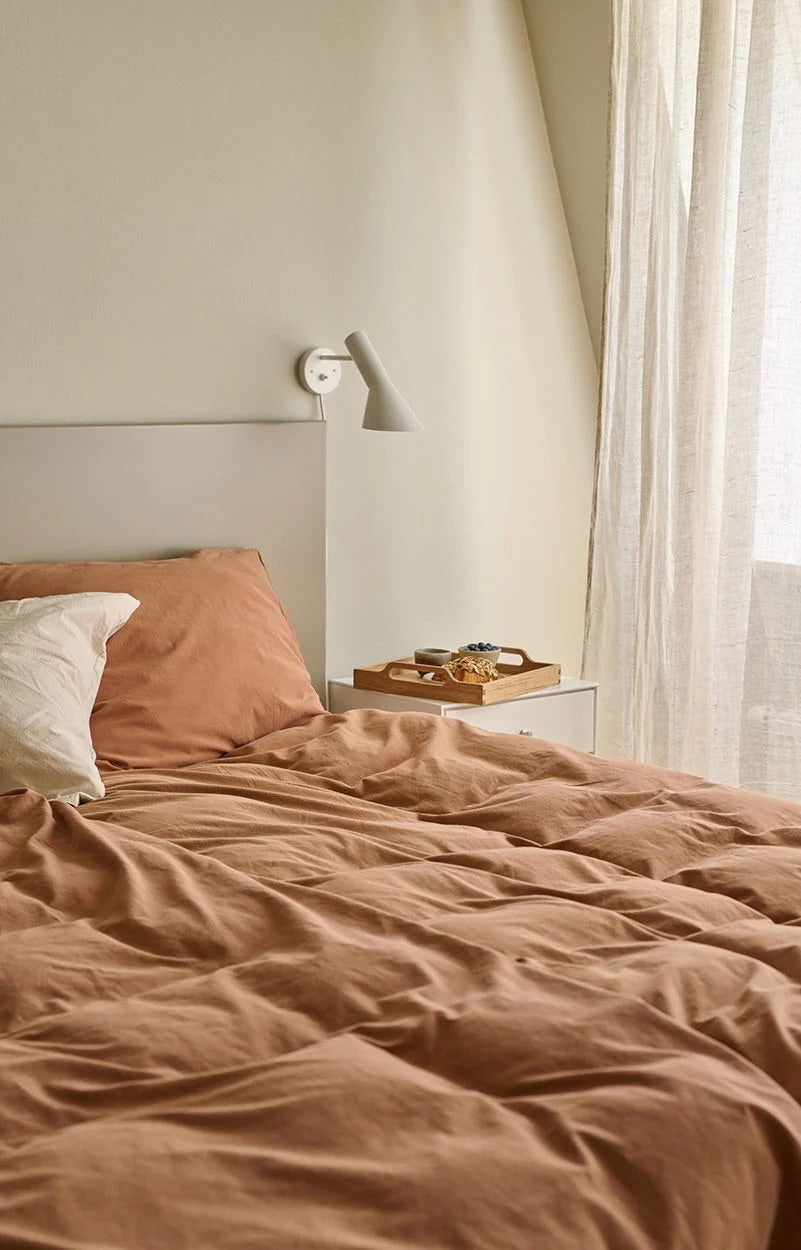 Stone bed linen terrakotta, sengetøy 140x220/ 50x70