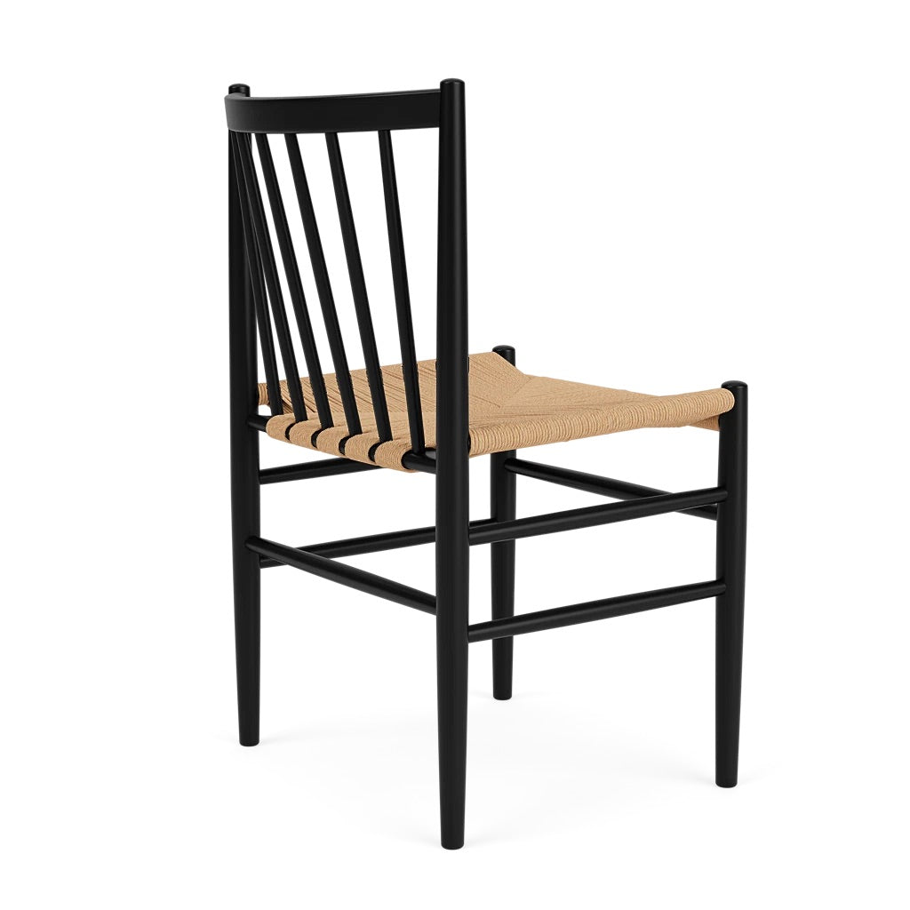 J80 spisestol Jet black beech/ natur