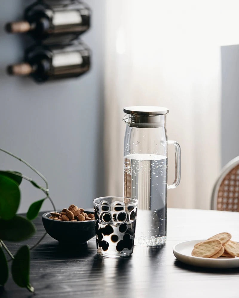 Marble fat i marmor Ø17 cm, sort/grå