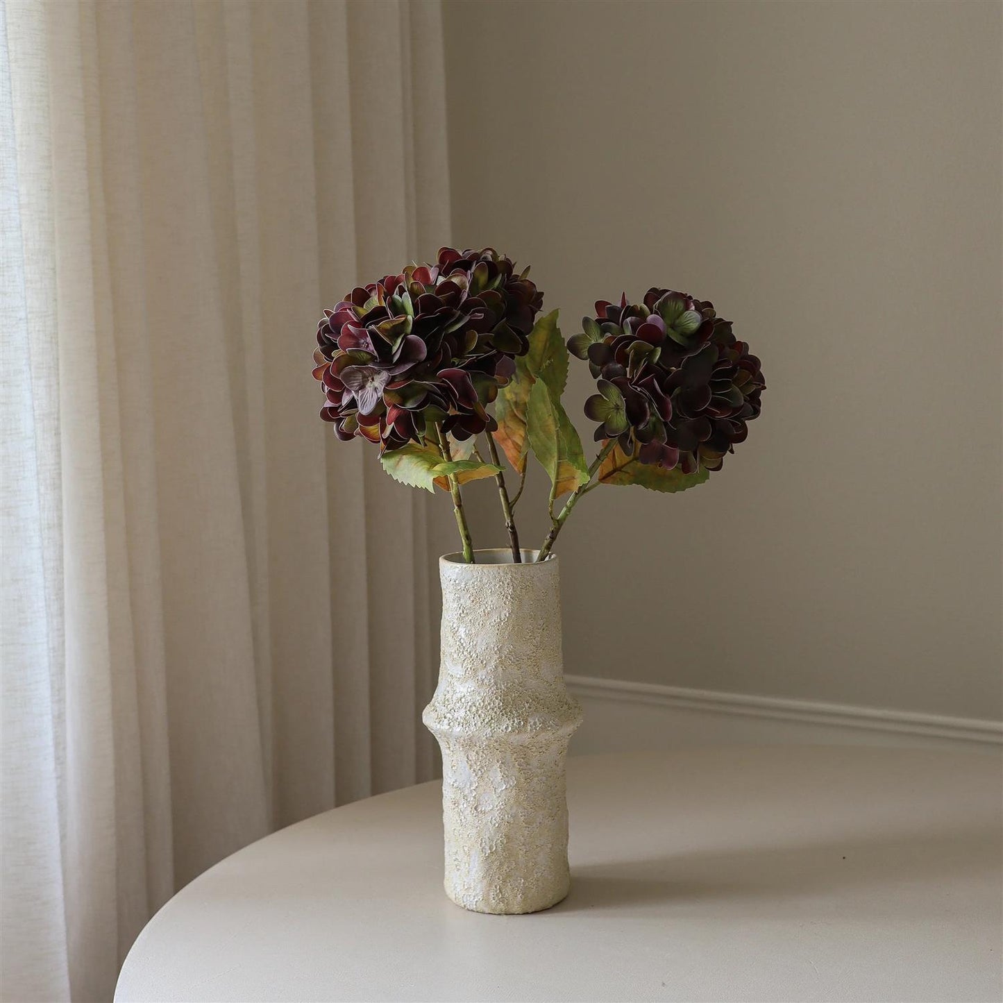 Muted purple hydrangea flower