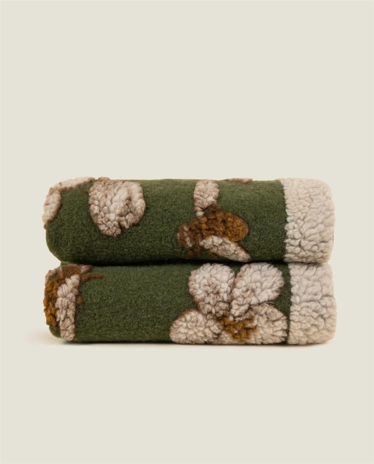Boiled Wool Magnolia green pledd, 150x190