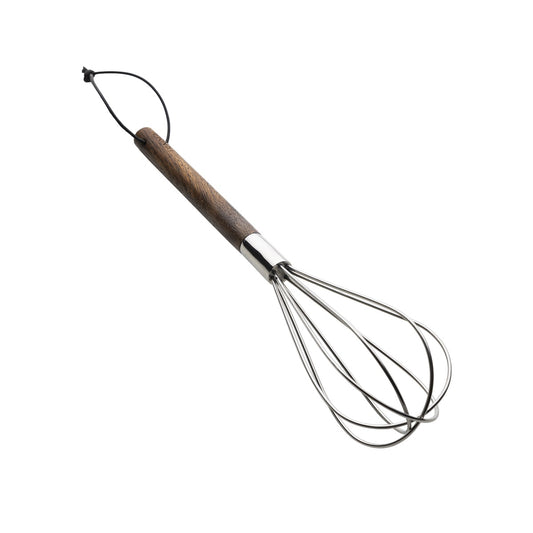 Visp, metall og brunt tre