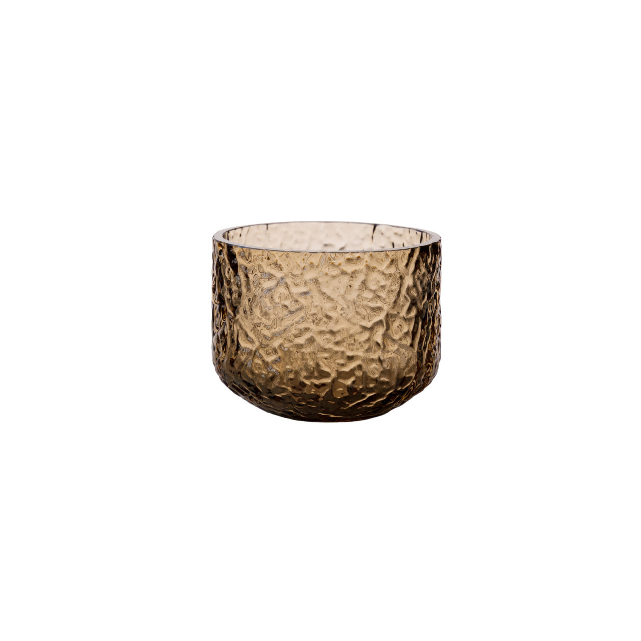 Telysholder mønstret glass Ø8xH6 cm