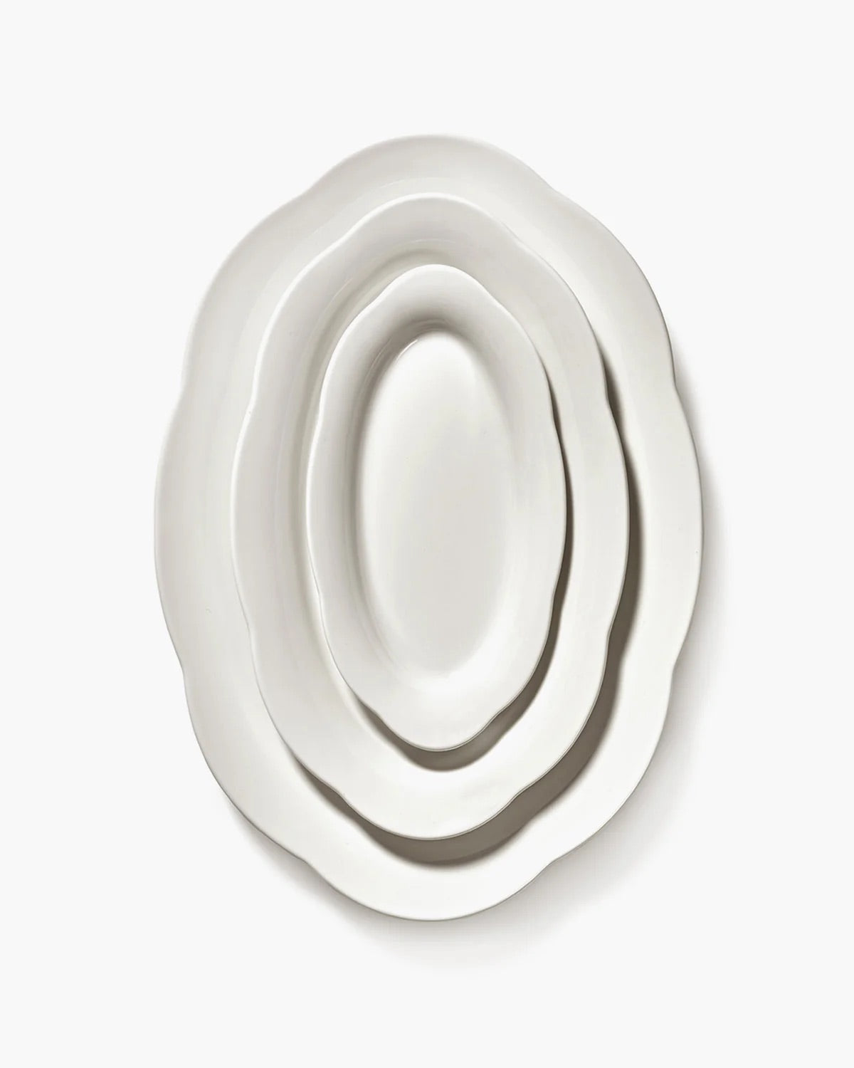 Dyp oval tallerken M white silhouette