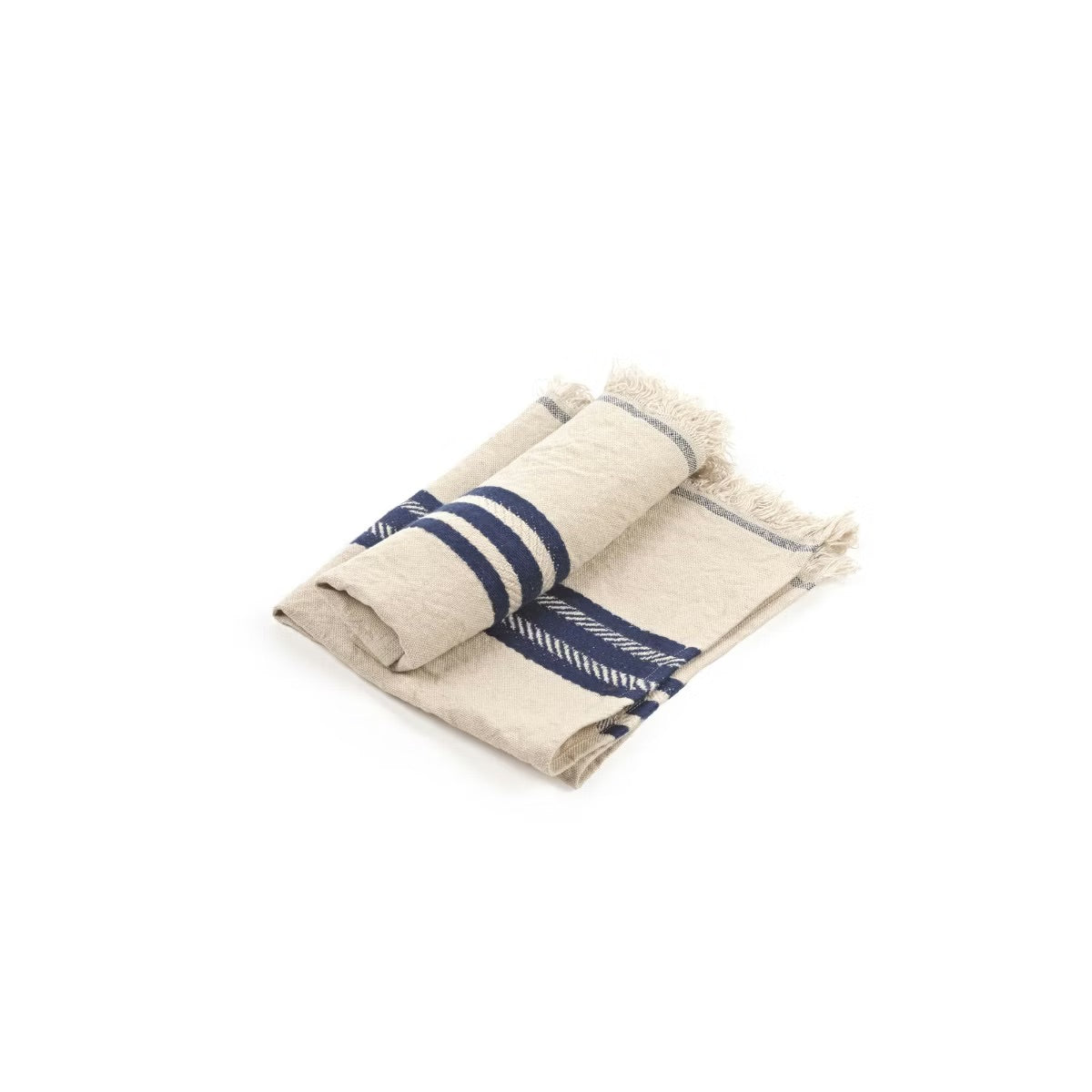 Indigo stripe linserviett 43x43 cm