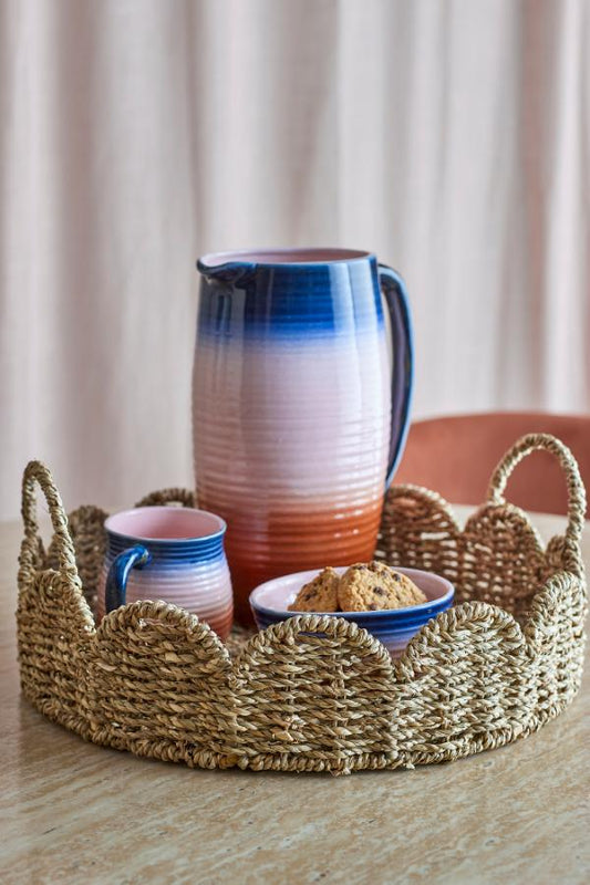 Brea rundt serveringsbrett Ø35xH14 cm