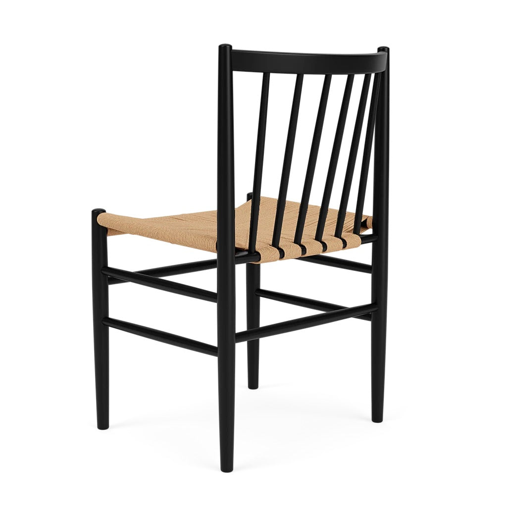 J80 spisestol Jet black beech/ natur
