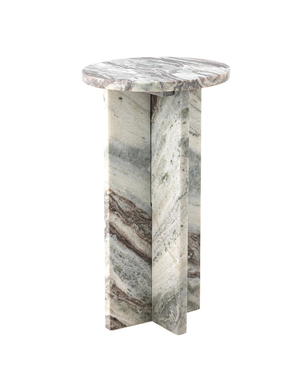 Jasmia sidebord Ø30xH55 cm, marmor