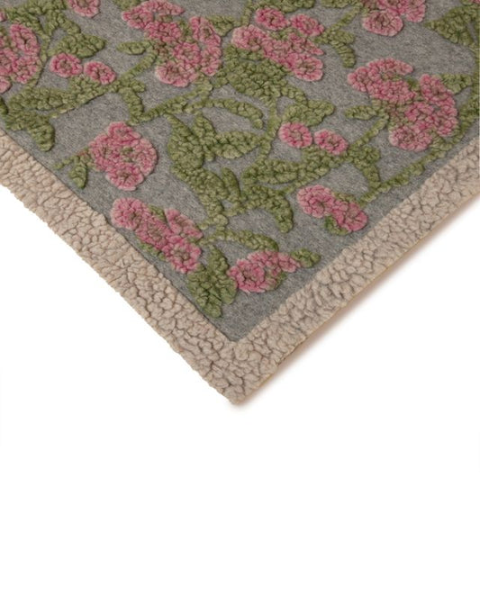 Boiled Wool Old Flower Rosa pledd, 150x190