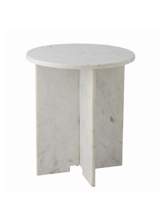 Jasmia sidebord marmor, hvit