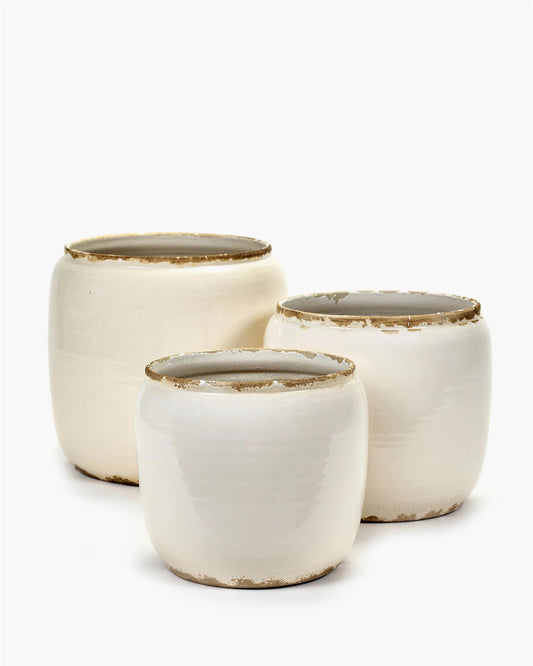 Blomsterpotte Costa XS, Hvit