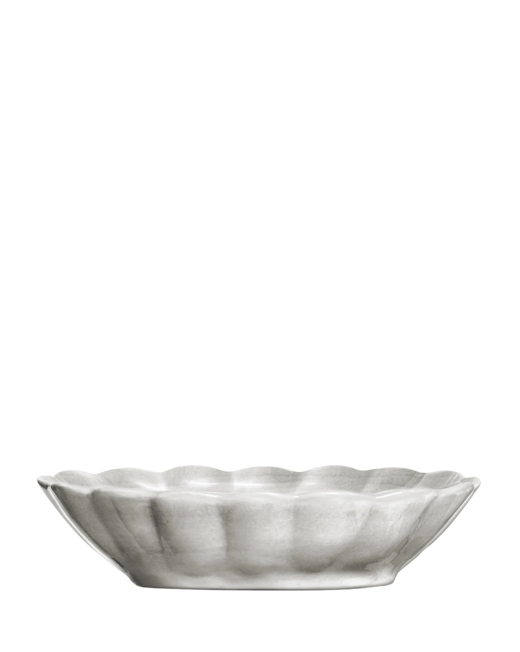 Oyster skål 23x18 cm, grå