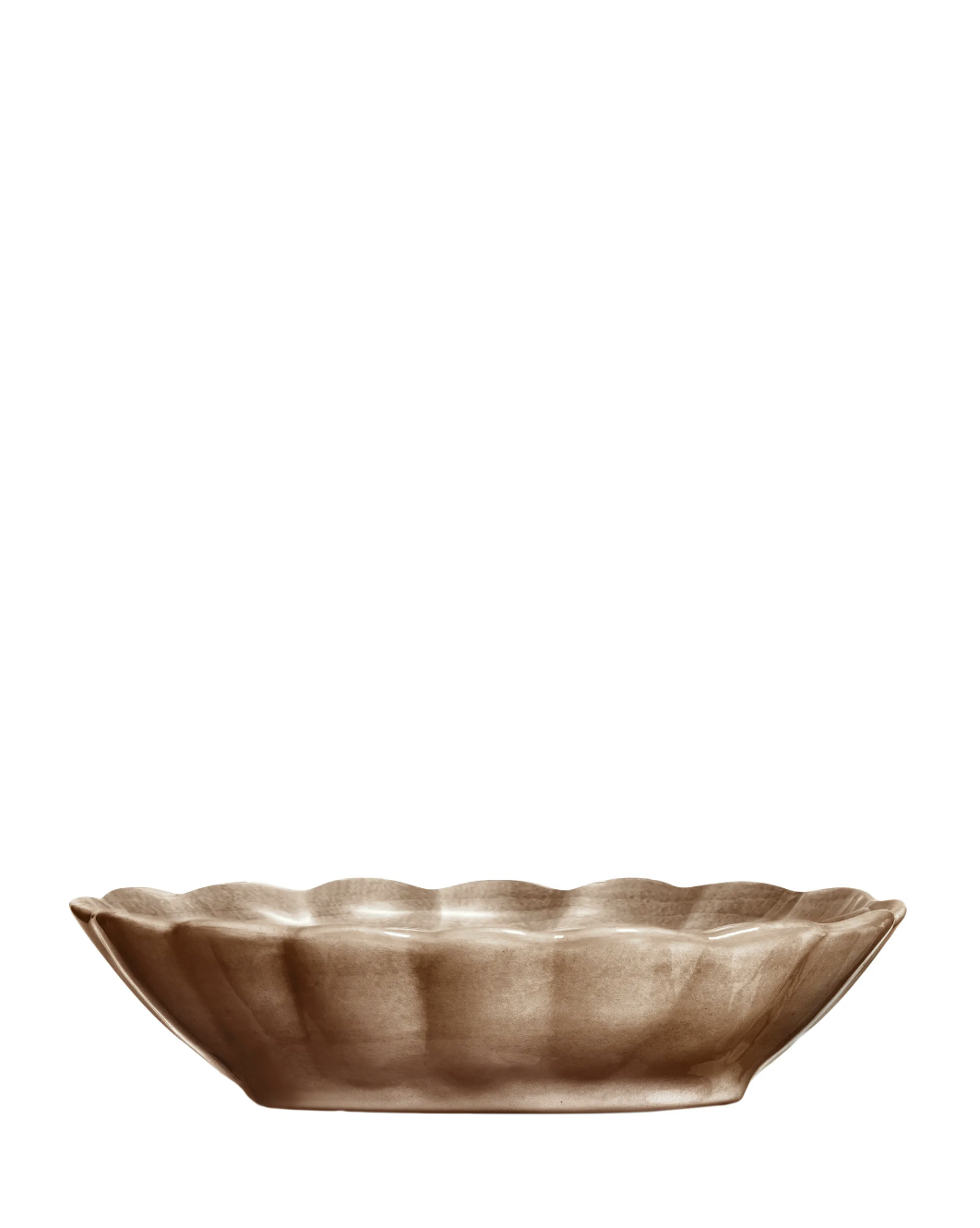 Oyster skål 23x18 cm, Cinnamon